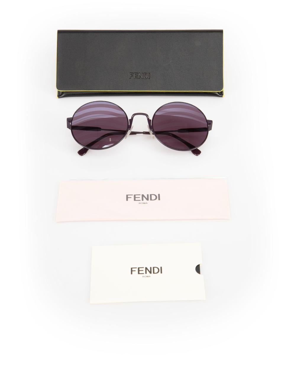 Fendi Purple Waves Striped Sunglasses 3