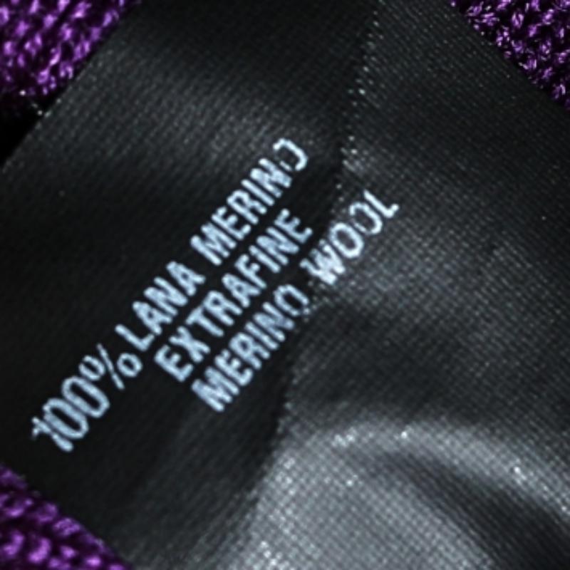Donna Fendi - Vestito con maniche a sbuffo in lana viola - S in vendita