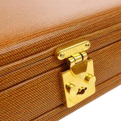 Fendi PVC Cognac Turnlock Key Box Evening Top Handle Satchel Shoulder Bag