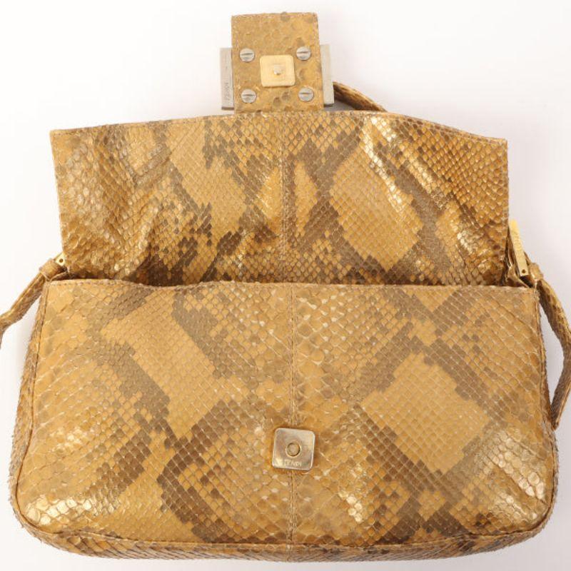 Fendi Python Mama Baguette Bag Gold 8