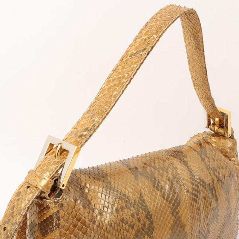 Fendi Python Mama Baguette Bag Gold 10