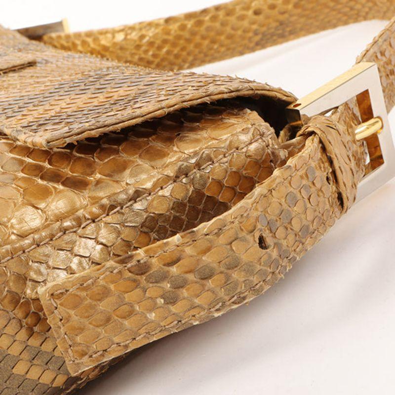 Fendi Python Mama Baguette Bag Gold 14
