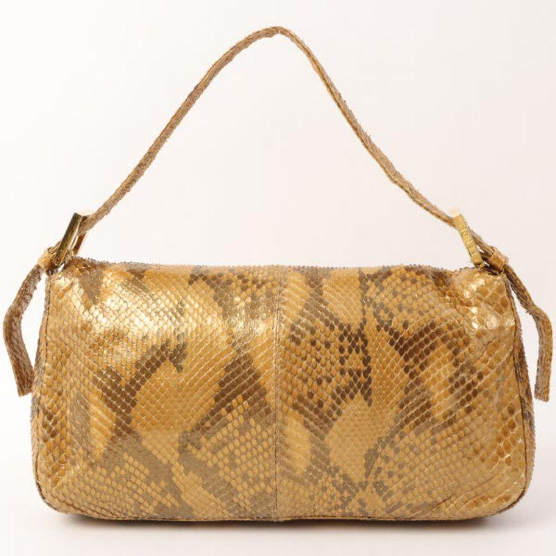 Fendi Python Mama Baguette Bag Gold In Good Condition In London, GB