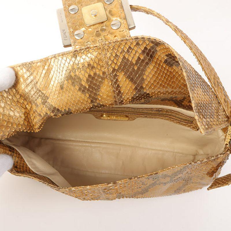 Fendi Python Mama Baguette Bag Gold 2