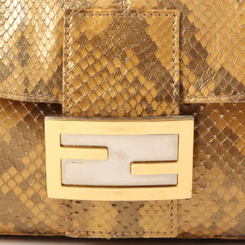 Fendi Python Mama Baguette Bag Gold 4
