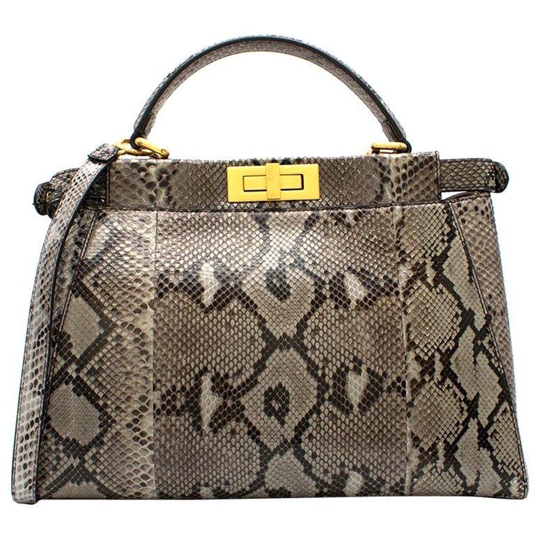 Fendi Python Medium Peekaboo 33cm For Sale at 1stDibs | fendi peekaboo 33cm