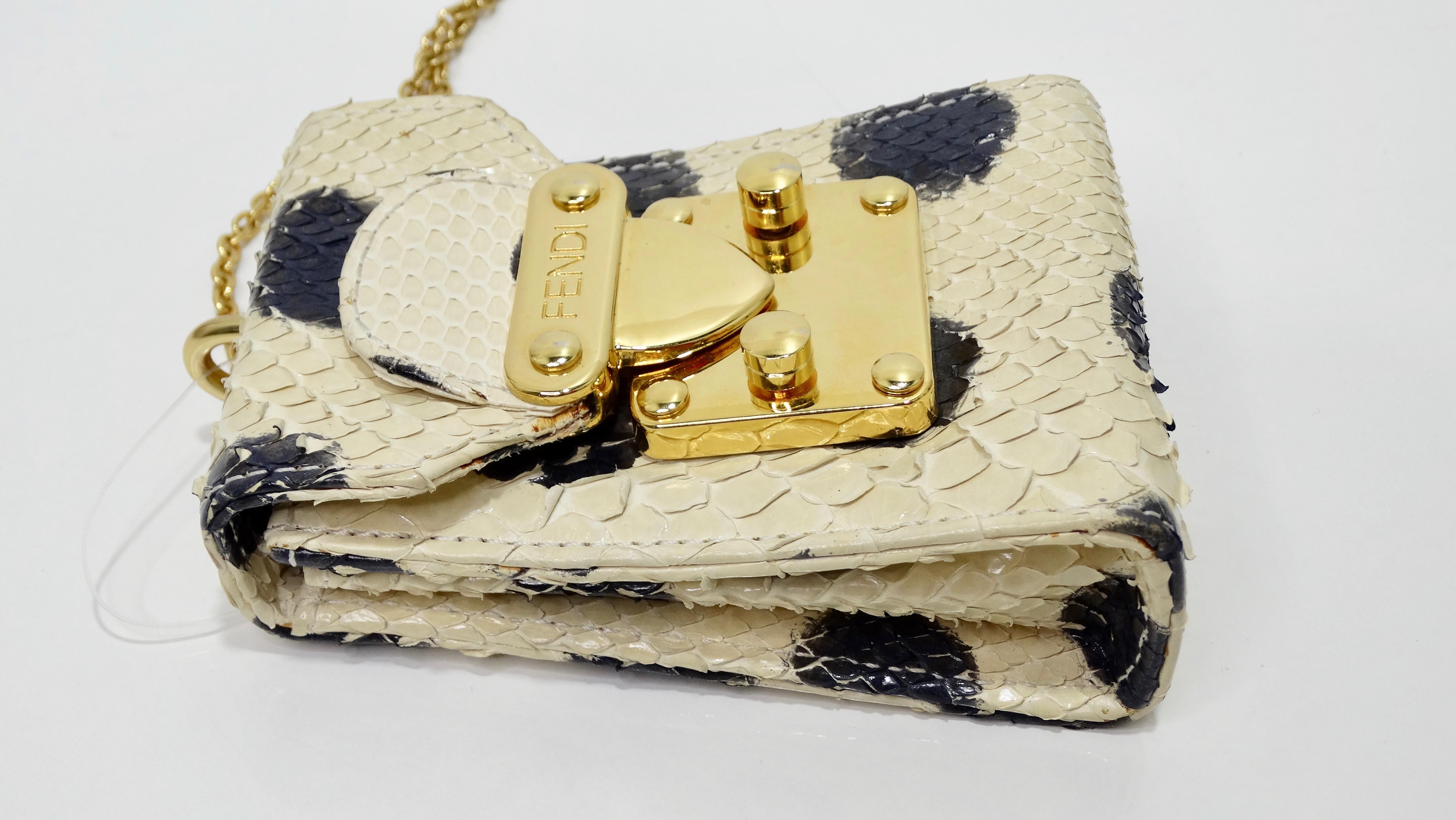 Fendi 1980s Python Mini Pouch Necklace In Good Condition For Sale In Scottsdale, AZ