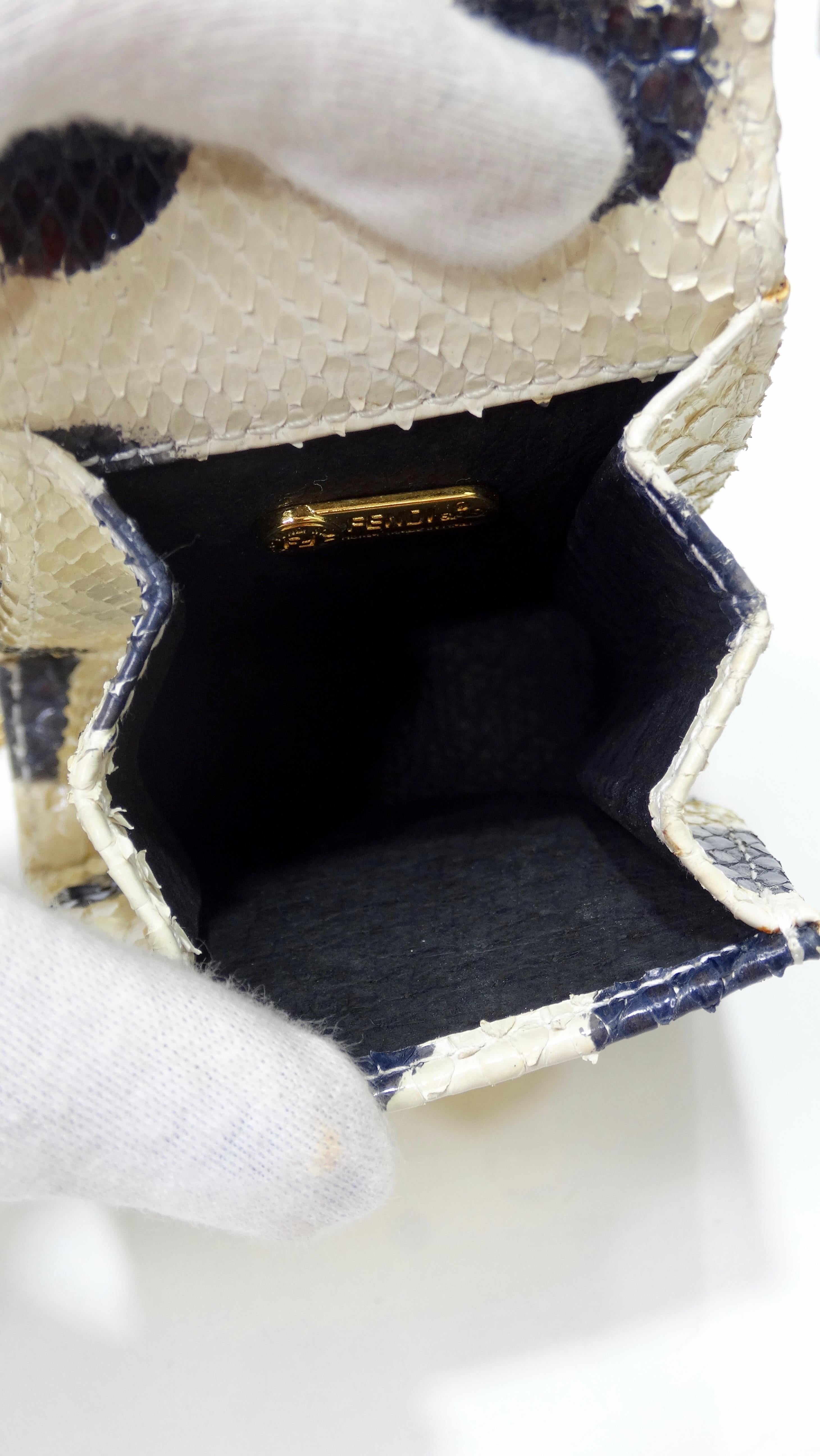 Women's or Men's Fendi 1980s Python Mini Pouch Necklace For Sale