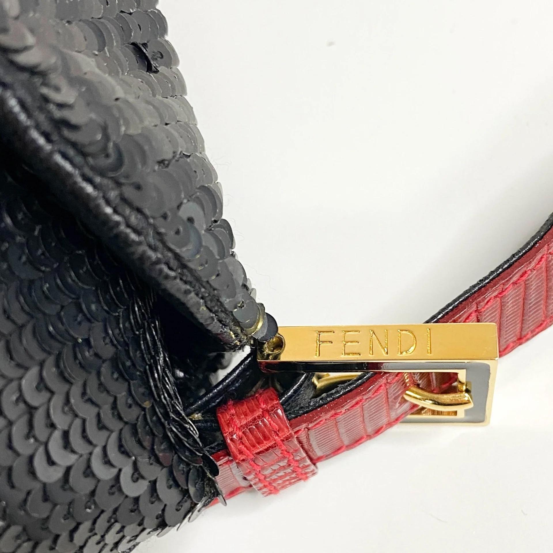 Fendi Python Sequin Mama Baguette Bag Small 12