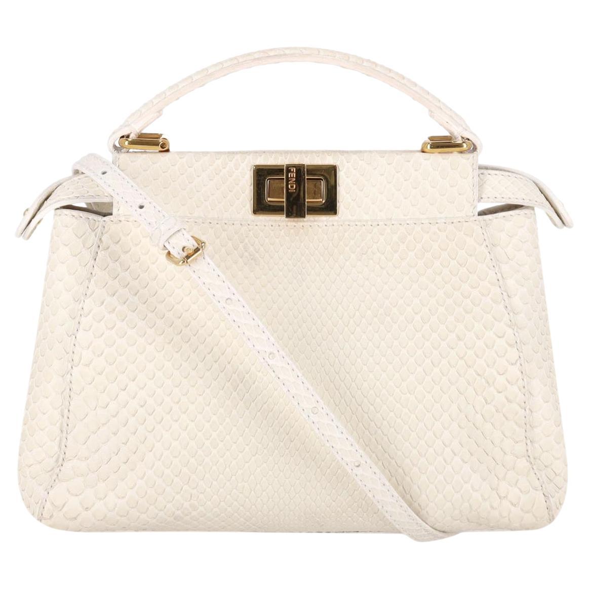 Borsa Fendi in pelle di pitone Mini Peekaboo in vendita