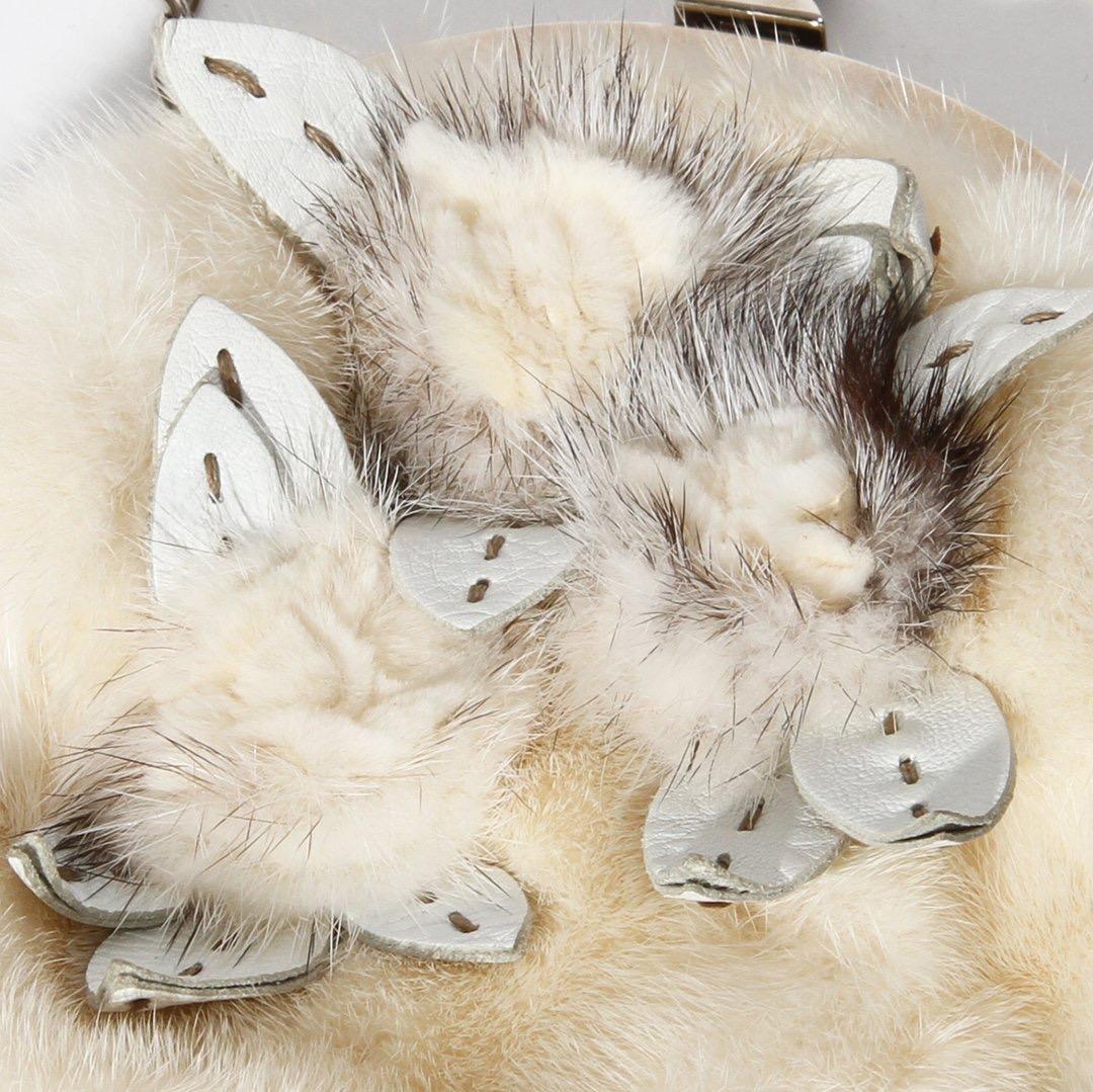 Women's Fendi Rabbit Fur Frame Handbag