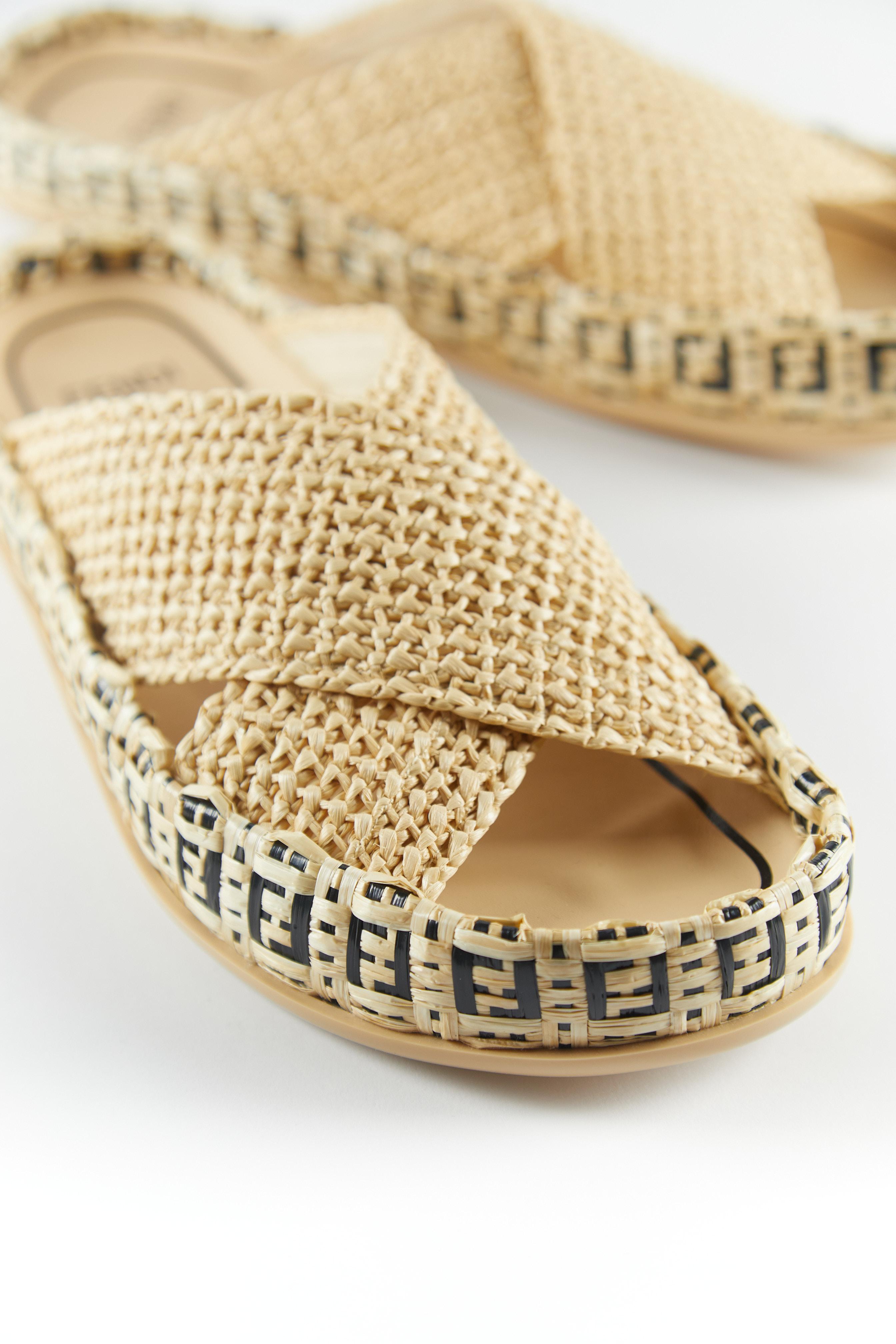 fendi raffia sandals