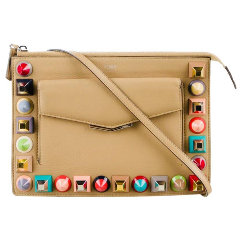 Fendi Rainbow Stud Leather Bag