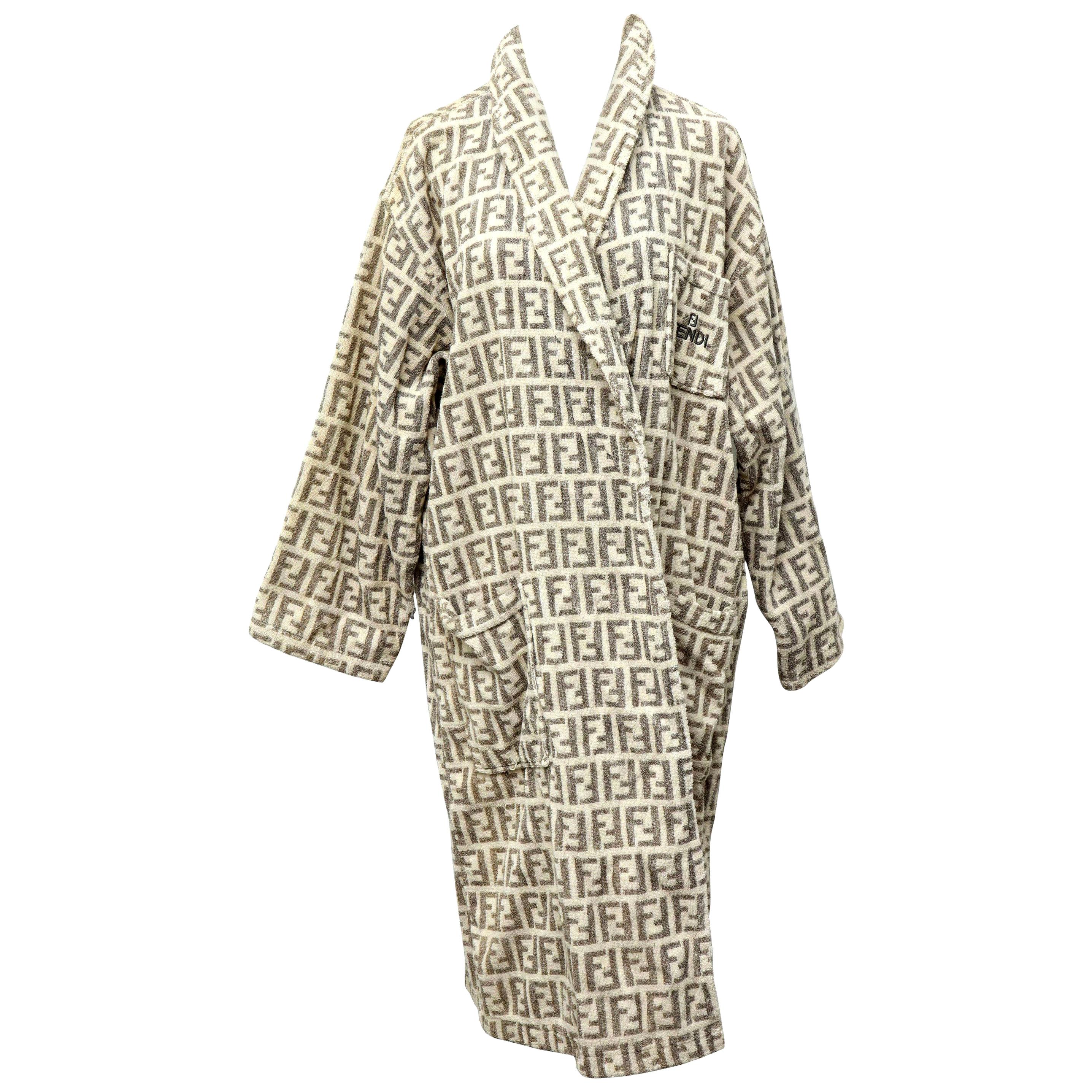 Fendi Rare bathrobe with Iconic FF Logos For Sale