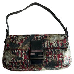 Fendi Rare Hawk with full interior zucca print Baguette