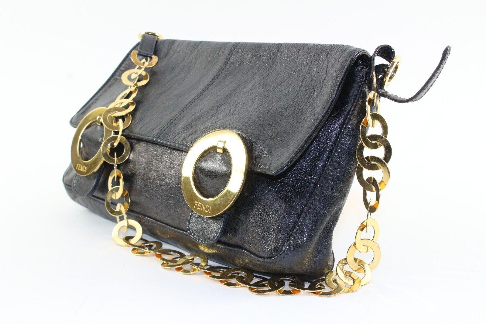 Fendi Rare Ring Flap Leather Bag 3FF0104K 5