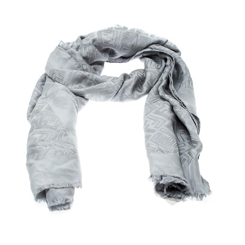 grey fendi scarf