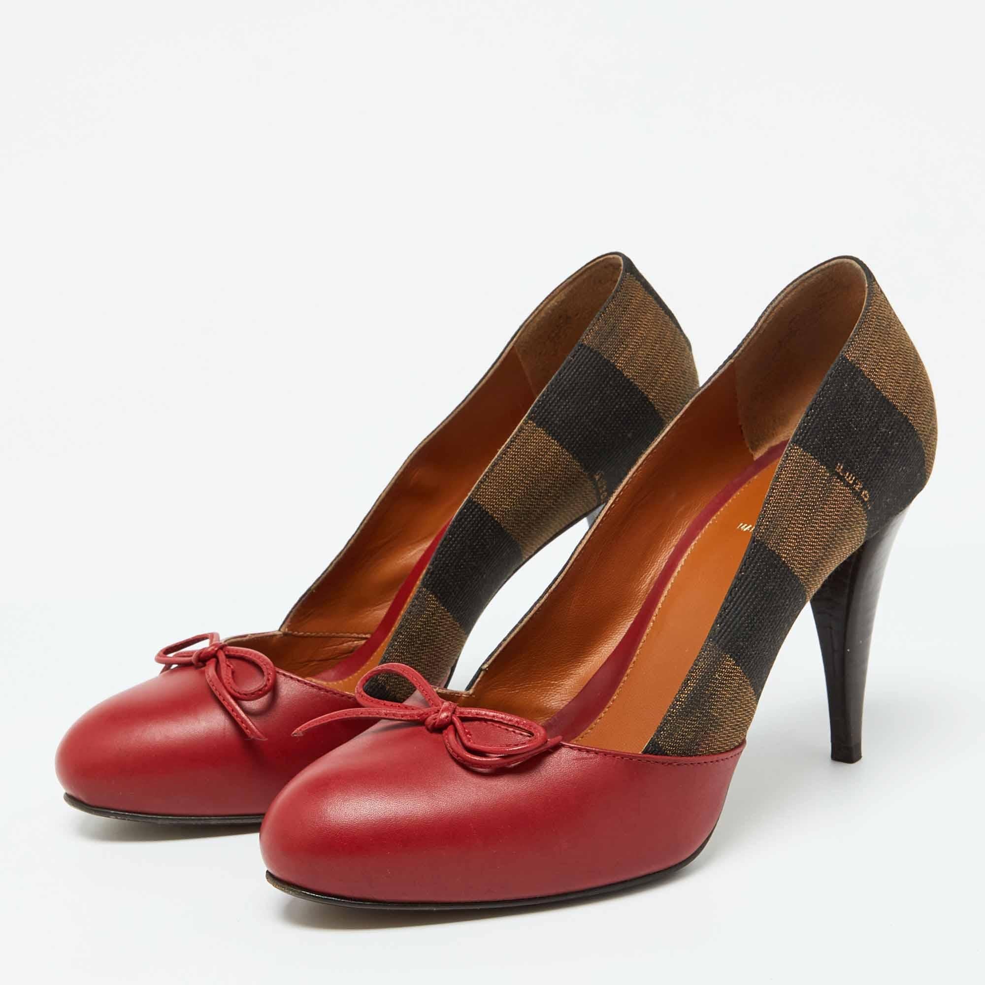 Make a chic style statement with these designer pumps. They showcase sturdy heels and durable soles  perfect for your fashionable outings