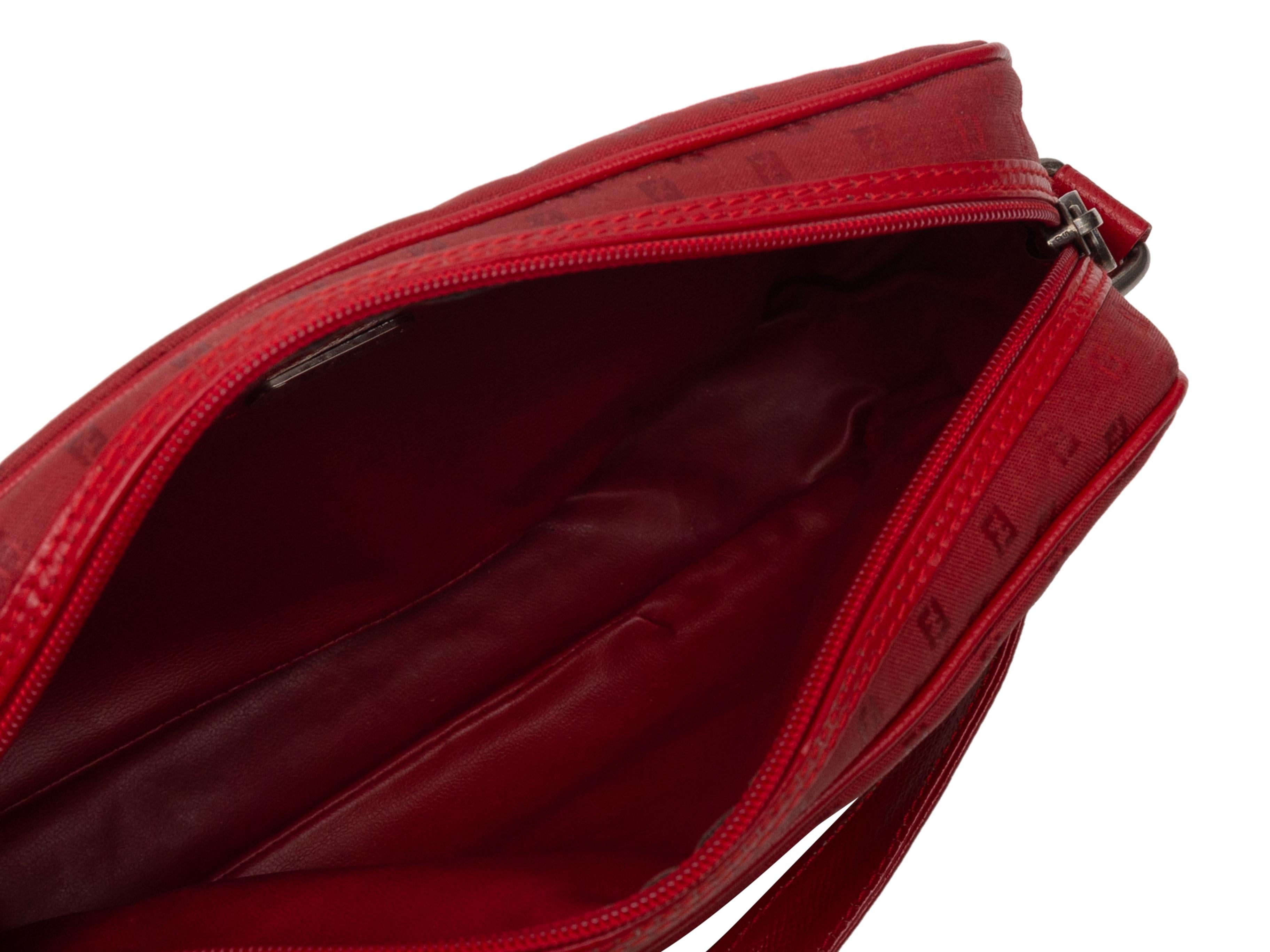 Women's Fendi Red Canvas Shoulder Bag