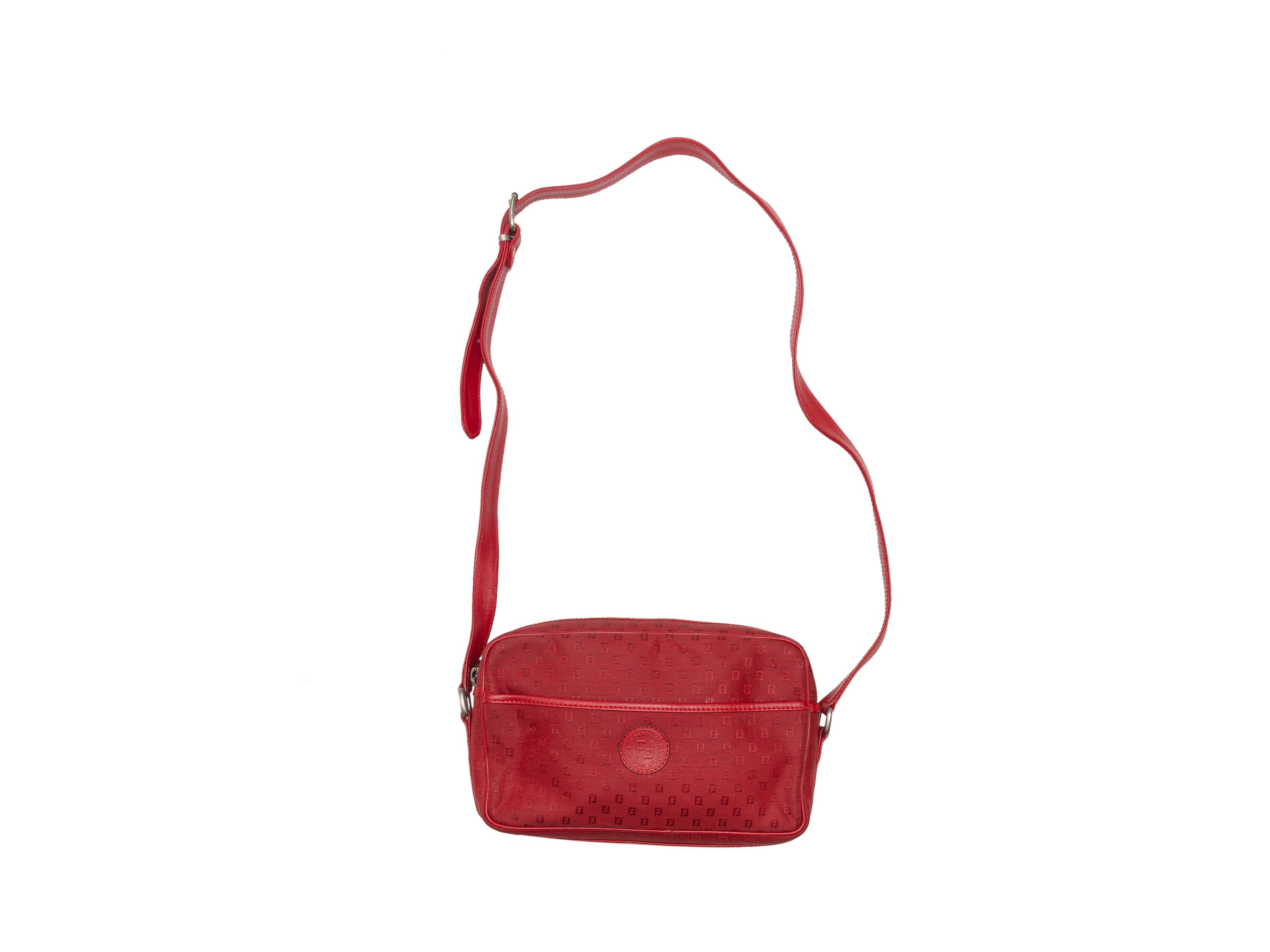 Fendi Red Canvas Shoulder Bag 1