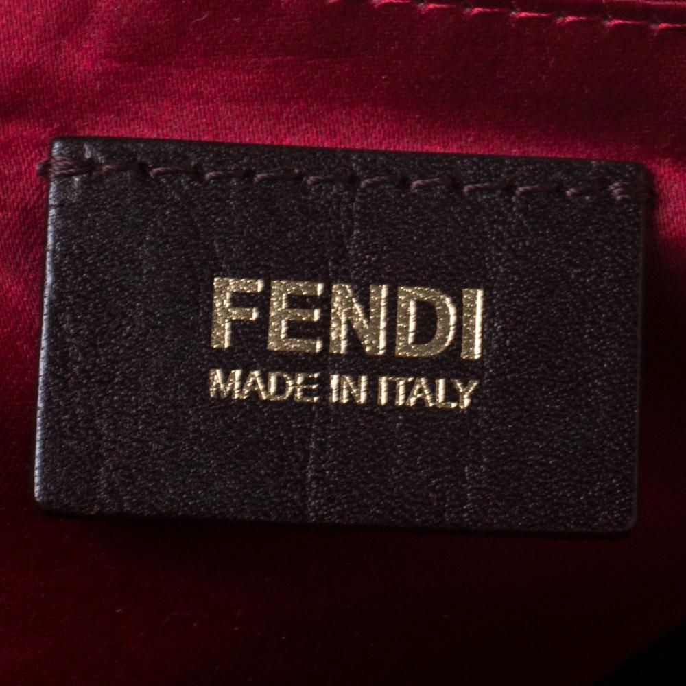 Fendi Red Iridescent Leather Mama Forever Large Flap Shoulder Bag 1