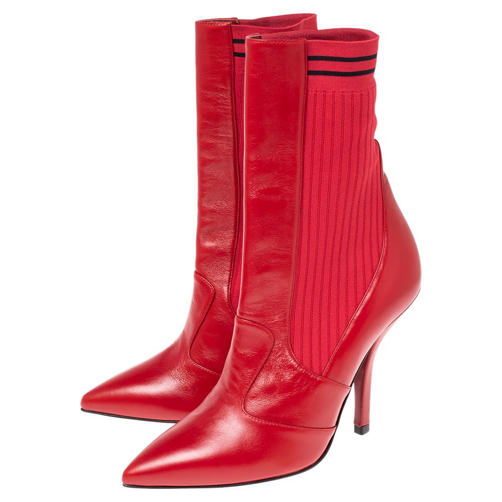 fendi red boots