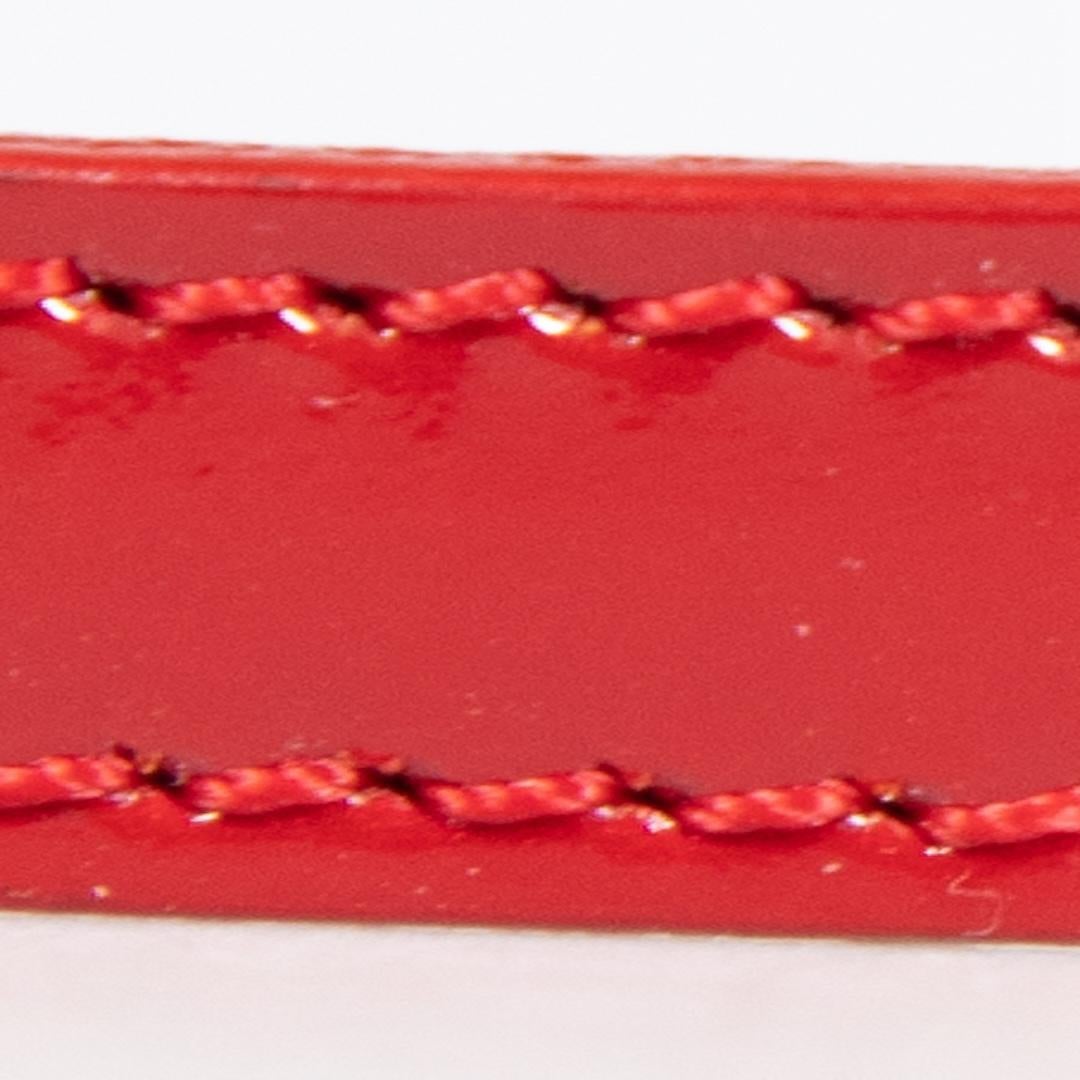 Women's Fendi Red Leather FF Logo Thin Belt