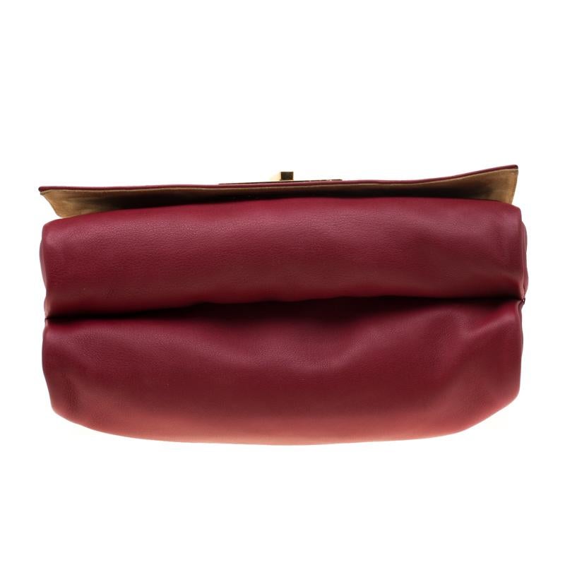Women's Fendi Red Leather Large Claudia Shoulder Bag