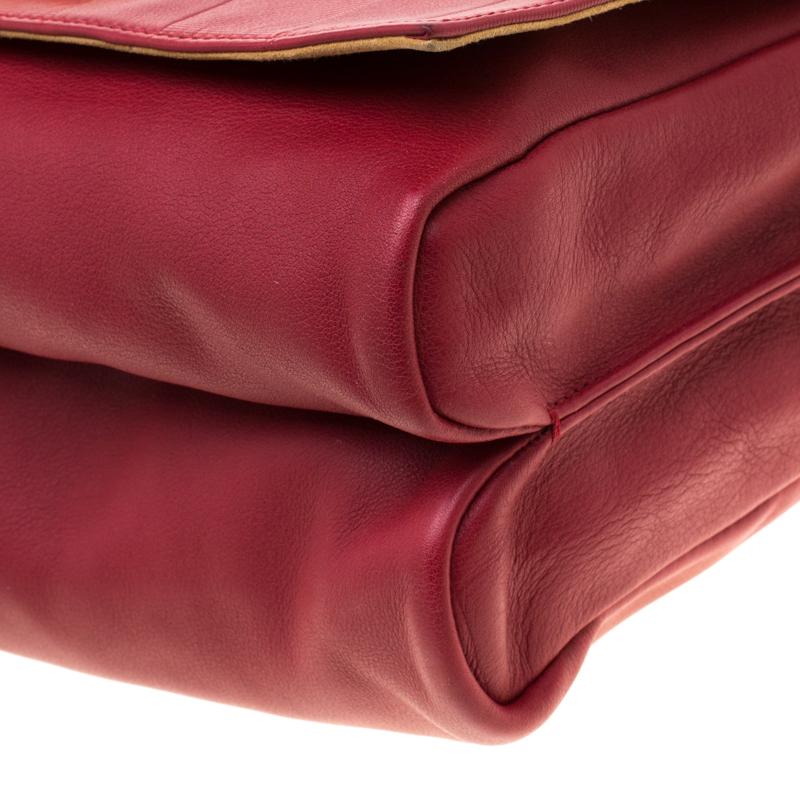 Fendi Red Leather Large Claudia Shoulder Bag 3