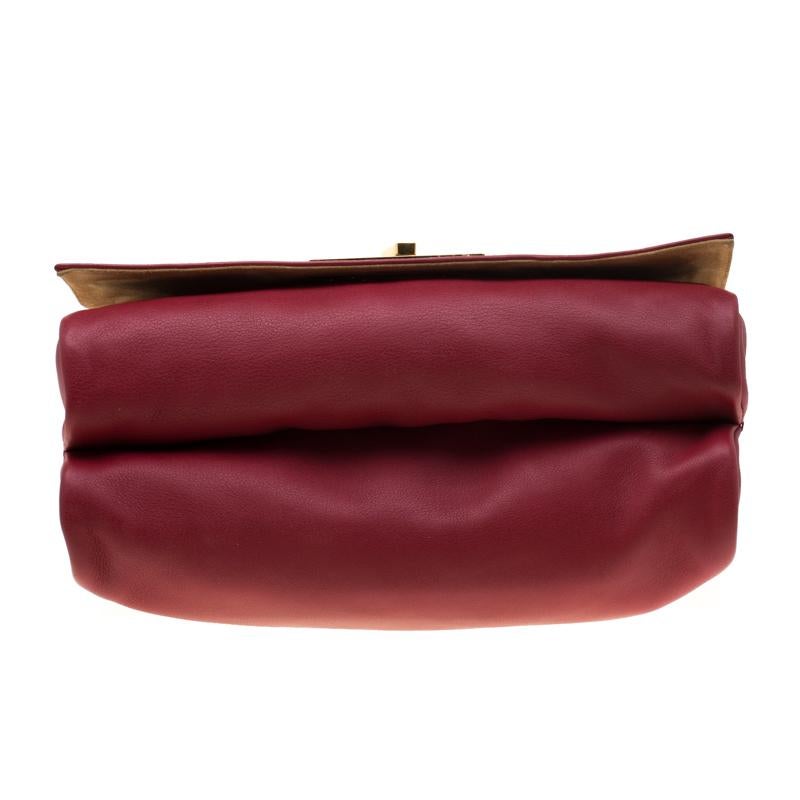 Fendi Red Leather Large Claudia Shoulder Bag 4