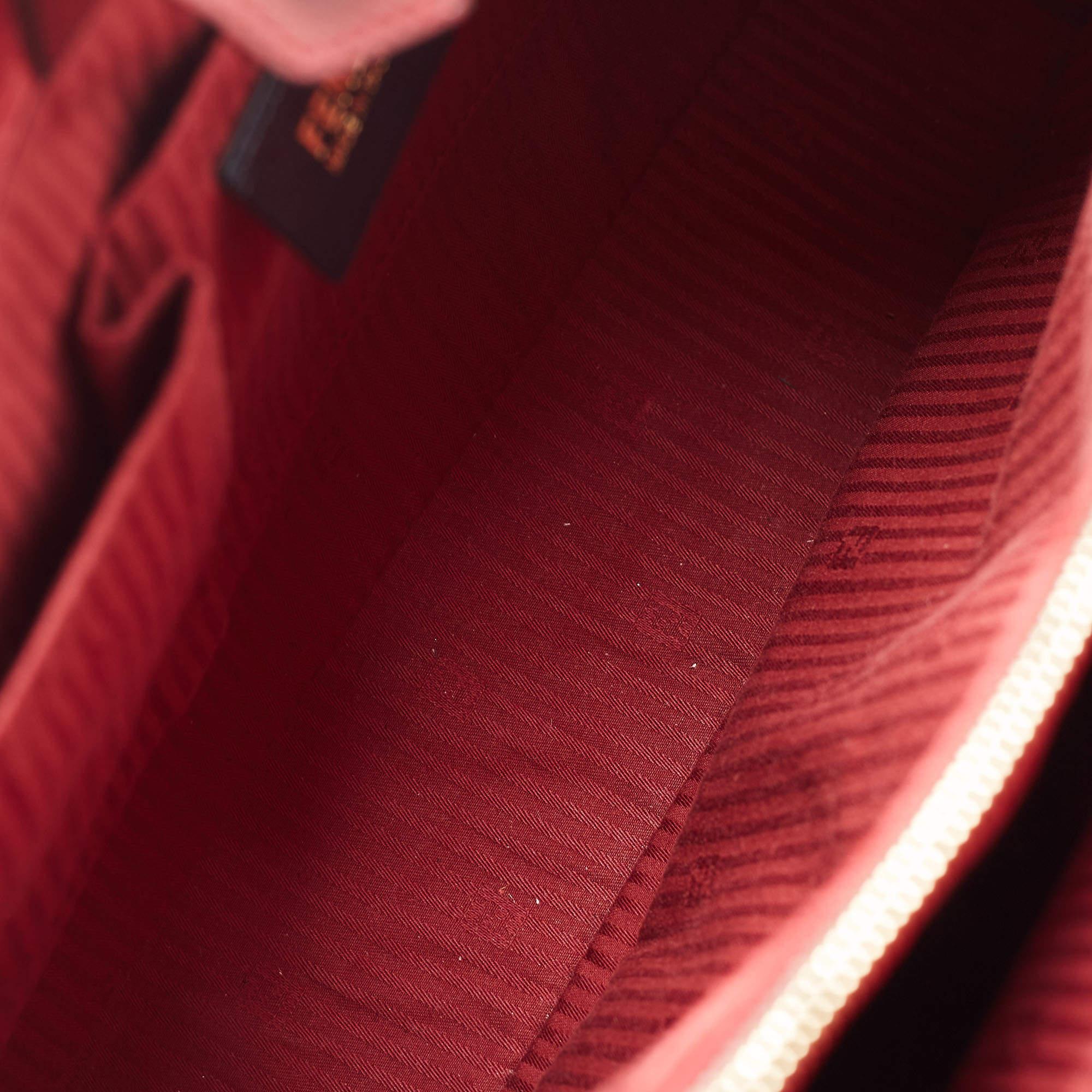 Women's Fendi Red Leather Medium 2Jours Tote