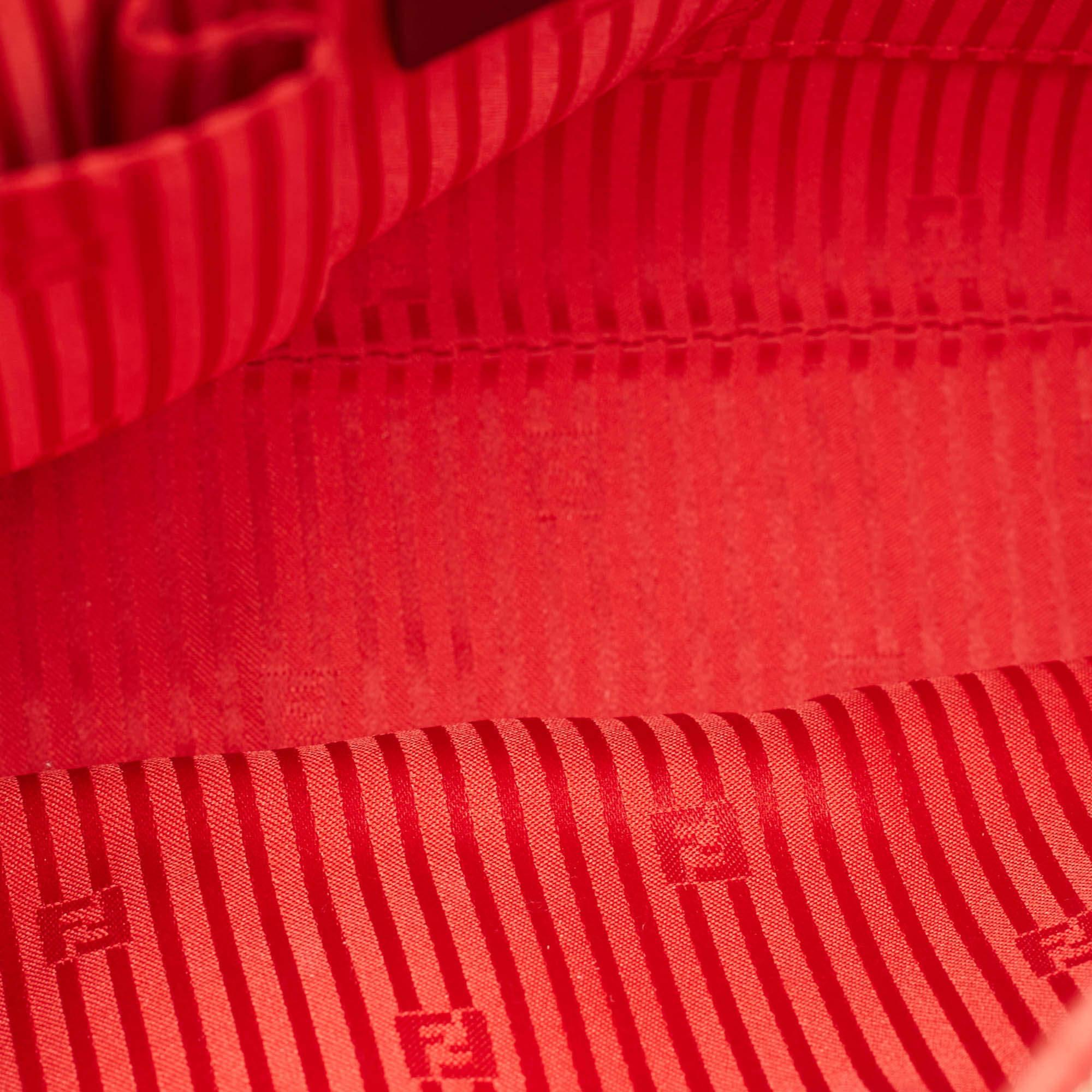 Fendi Red Leather Medium 2Jours Tote 3