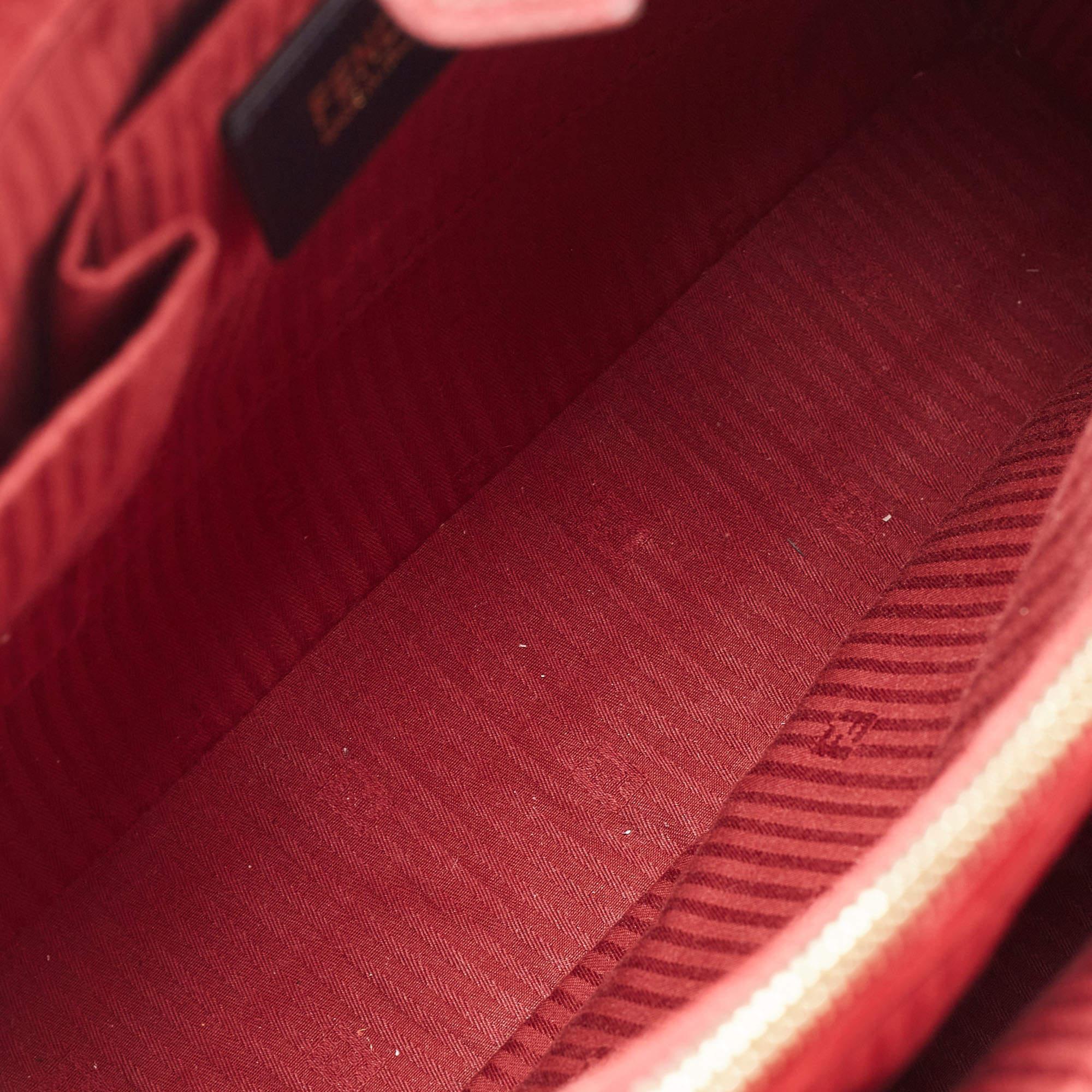 Fendi Red Leather Medium 2Jours Tote 4