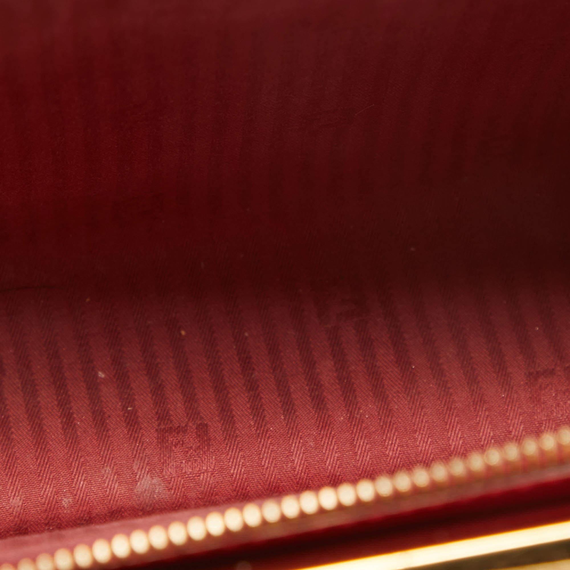 Fendi mini sac Demi Jour à poignée supérieure en cuir rouge en vente 8