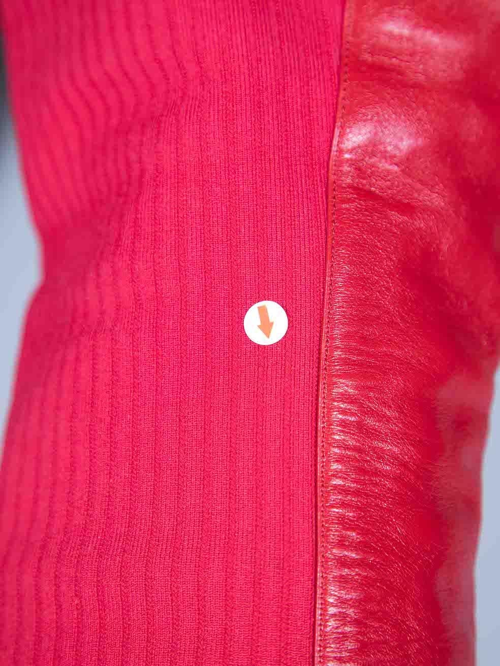 Fendi Red Leather Thigh Heeled Boots Size IT 39 For Sale 3