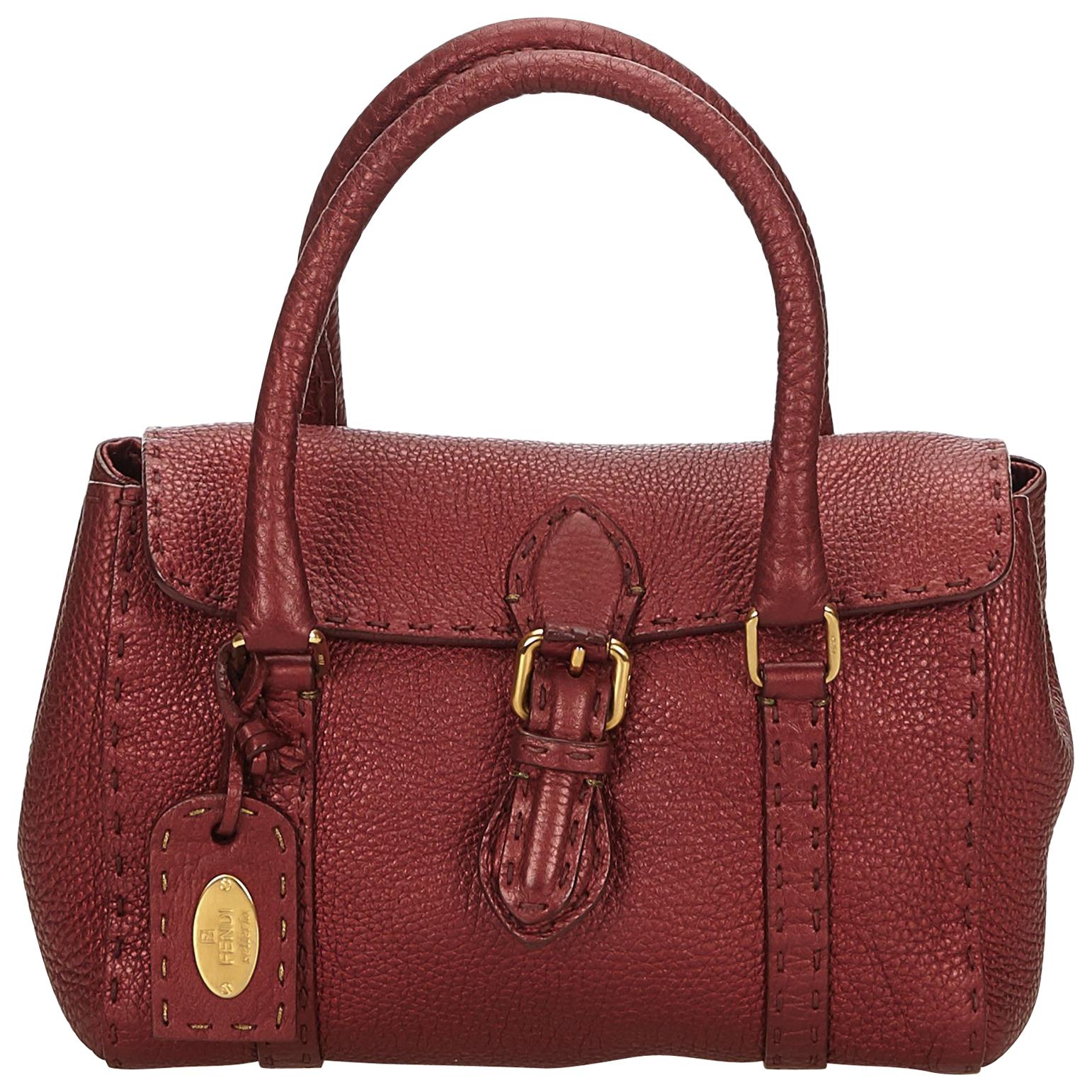 Fendi Red Mini Linda Handbag For Sale