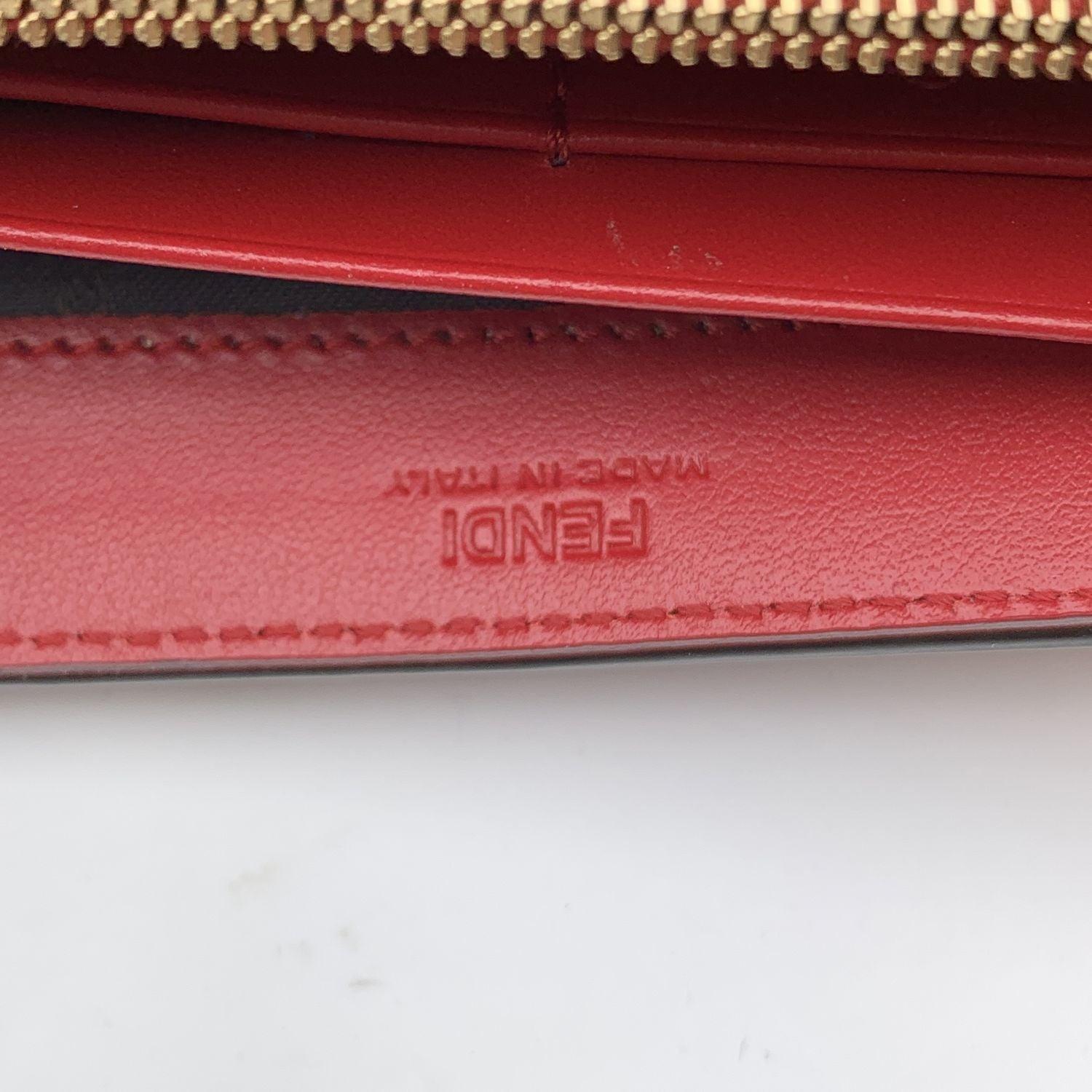 Fendi Red Monogram Leather Continental F is Fendi Wallet on Chain 3