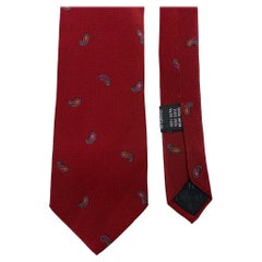 Corbata de seda FENDI Rojo Azul Marino Paisley