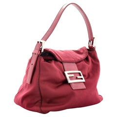 Tasche aus rotem Neopren mit doppelter Klappe von Fendi Medium