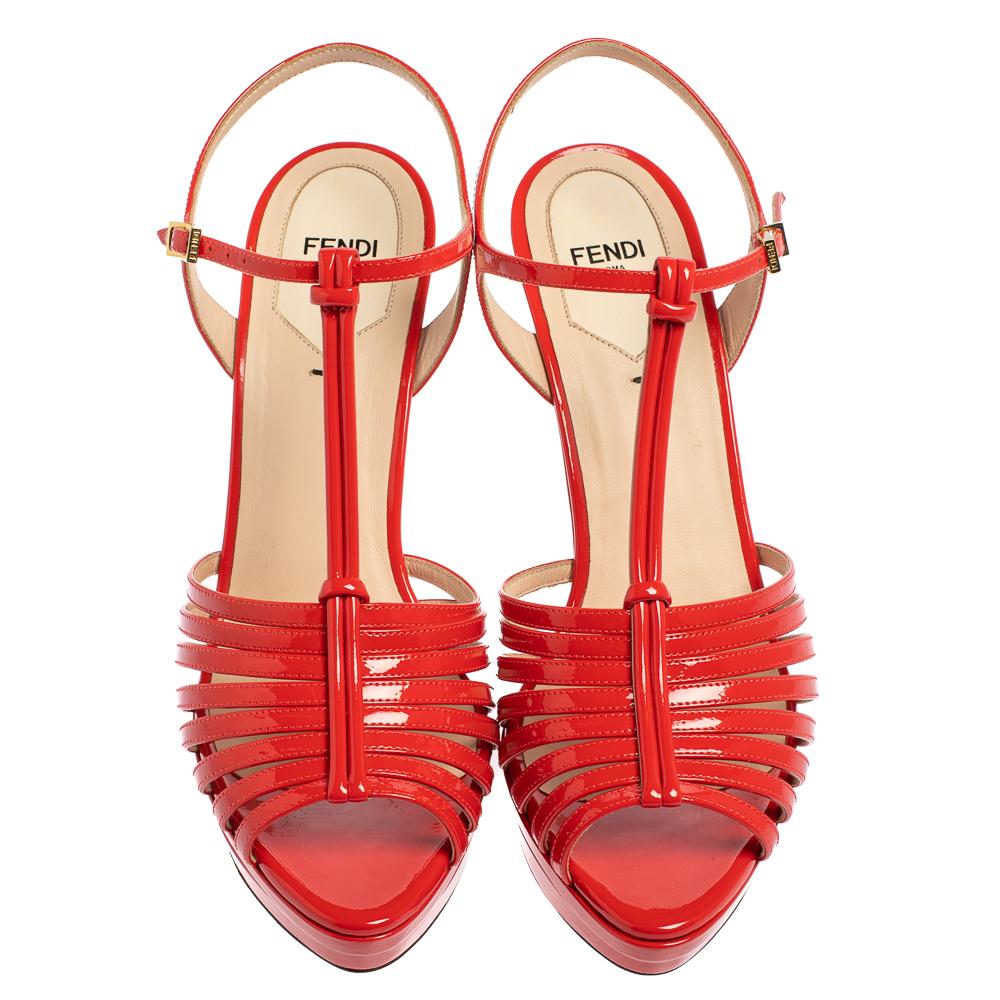 fendi red sandals