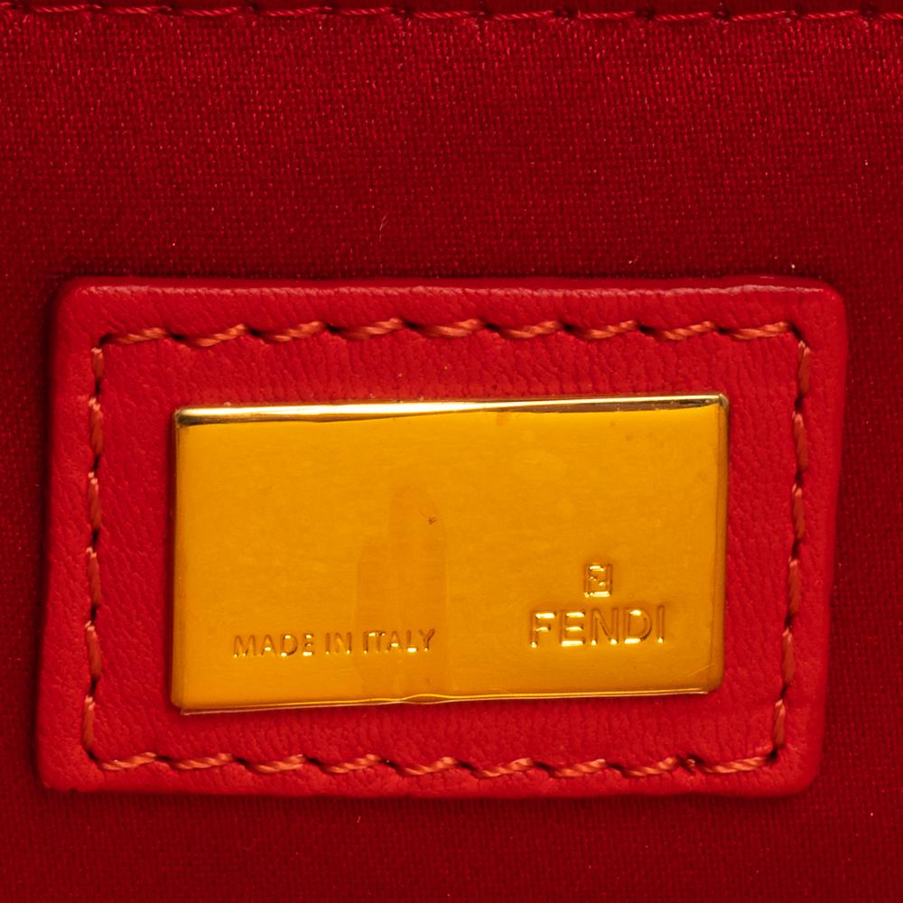 Fendi Red Soft Leather Long Clutch 4
