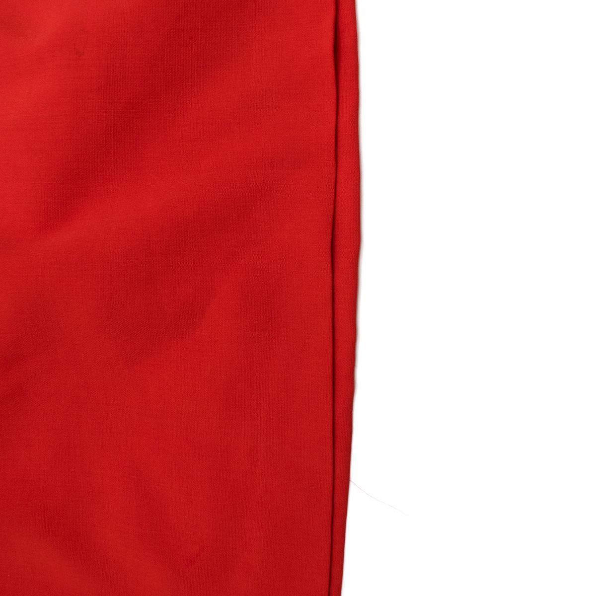 Fendi Red V-Neck Mini Dress - Size US 8 For Sale 2