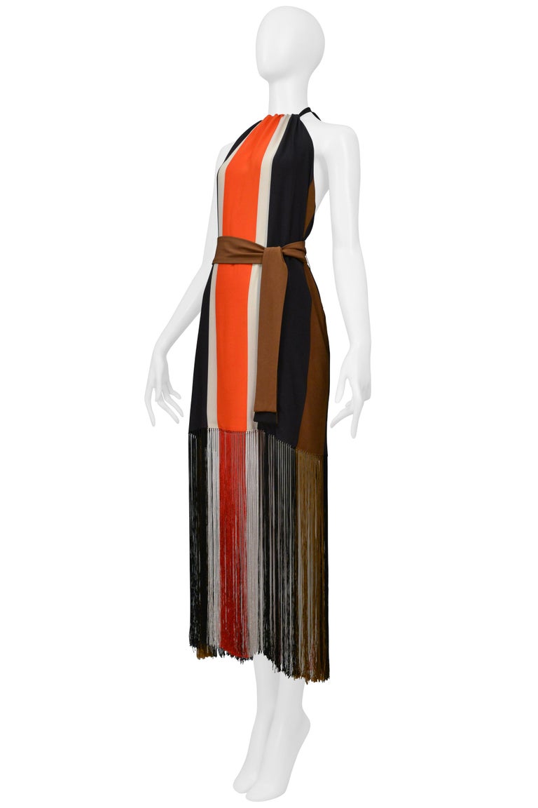 red stripe halter dress Tulsa Halter Midi Dress