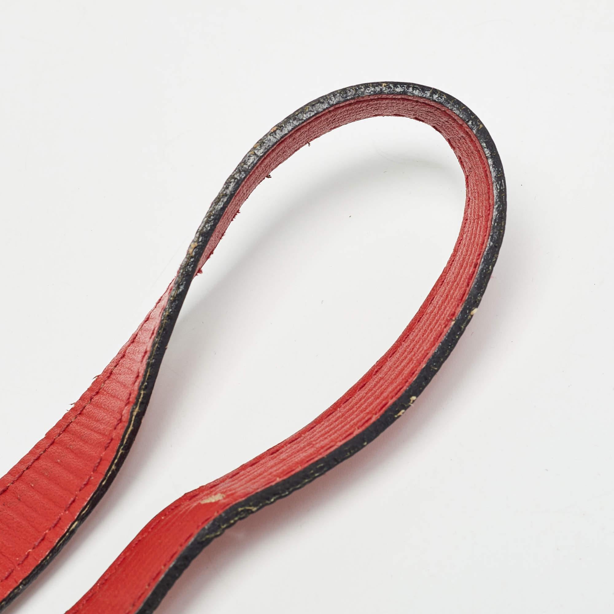 Bolso cruzado de lona y piel Zucchino rojo de Fendi en venta 2