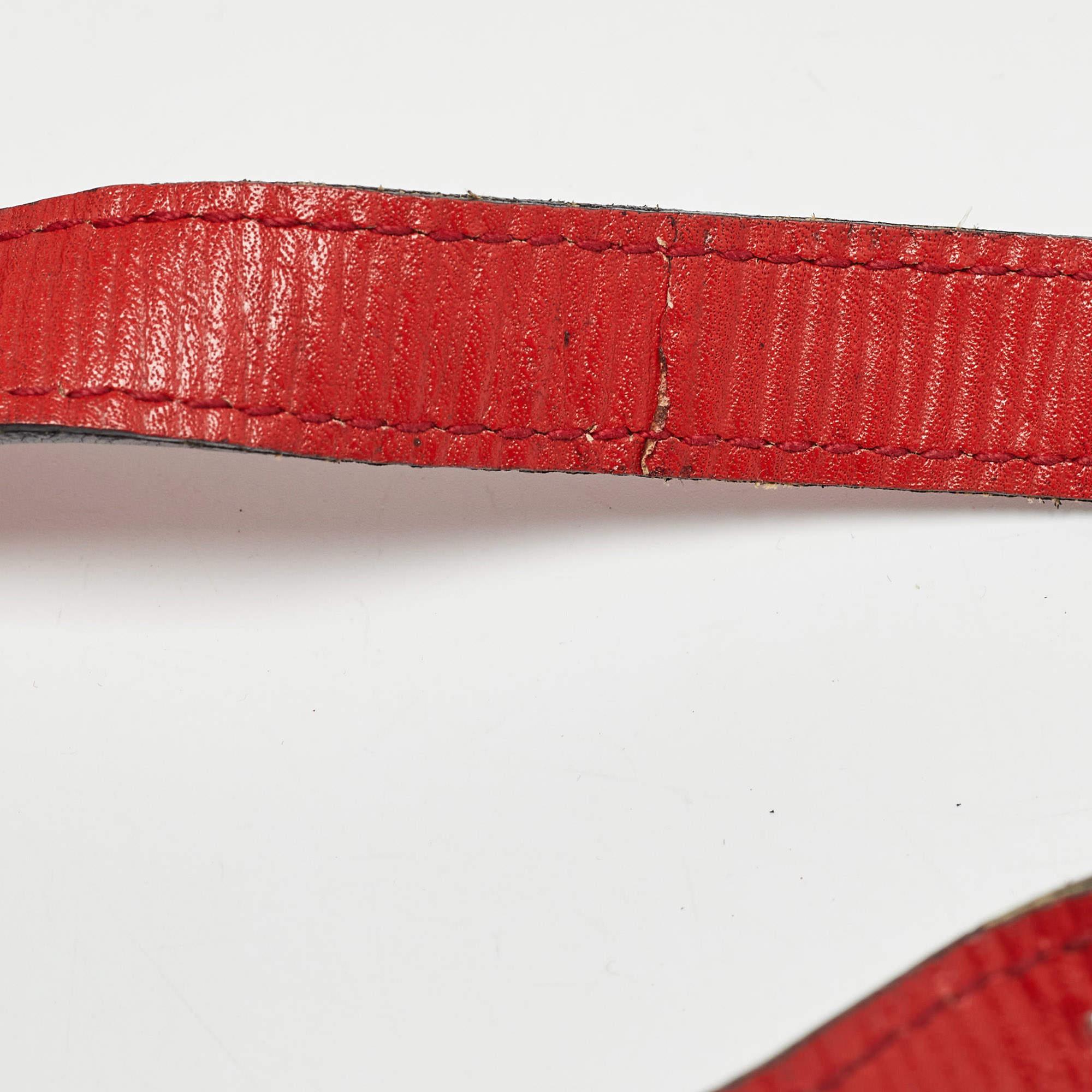 Bolso cruzado de lona y piel Zucchino rojo de Fendi en venta 4