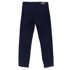 Fendi Regular-Fit Trousers in Navy Blue Corduroy