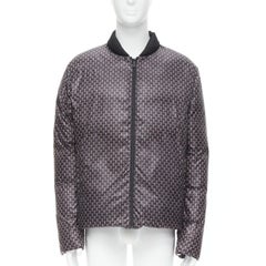 FENDI Reversible black Monster Bug Eye nylon goose down puffer jacket EU48 M