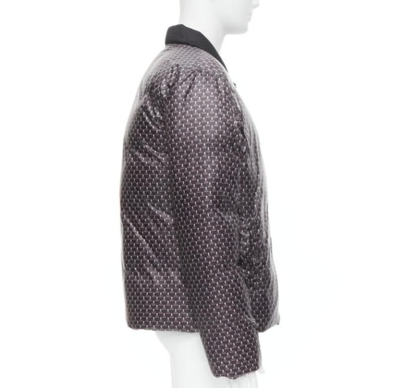 Uomo Fendi Giacca reversibile Monster Bug Eye nera in nylon con piuma d'oca EU50 L. in vendita