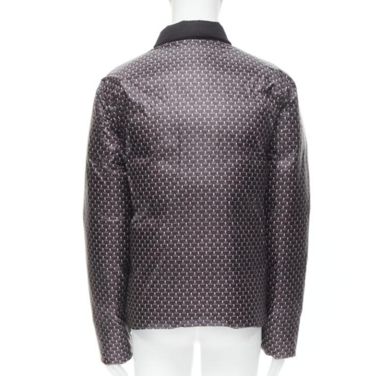 Fendi Giacca reversibile Monster Bug Eye nera in nylon con piuma d'oca EU50 L. in vendita 1