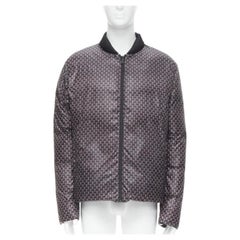 FENDI Reversible black Monster Bug Eye nylon goose down puffer jacket EU50 L